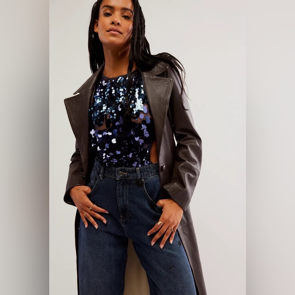 Free People Main Character Bodysuit in Night - Picture 3 of 10